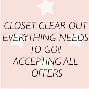 Accepting all reasonable offers! Closet clear out